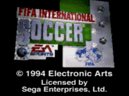 FIFA International Soccer title screen for Sega CD